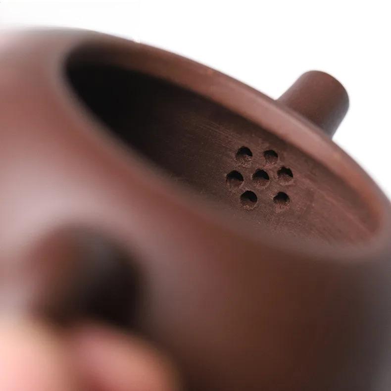 150ml Ancient Yixing Purple Clay Teapots Famous Artists Handmade Small Pot Raw Ore Purple Mud Tea Making Kettle Zisha Tea Set