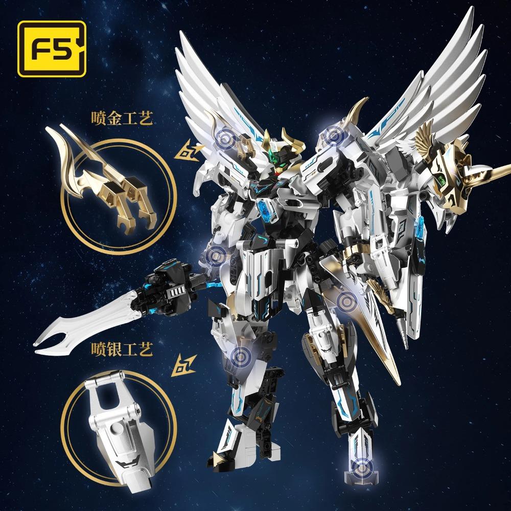 A0019 Mechanical Pegasus Building Blocks 2-in-1 Transformation Mech Robot Warrior Armor Model Toy Room Decor Xmas Gift