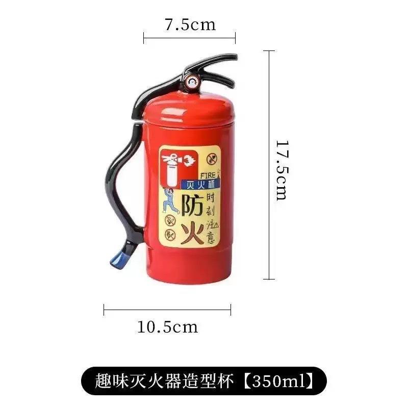 Creative Fun Fire Extinguisher Ceramic Cup Cute Characteristic Fire Hydrant Home Office Mug