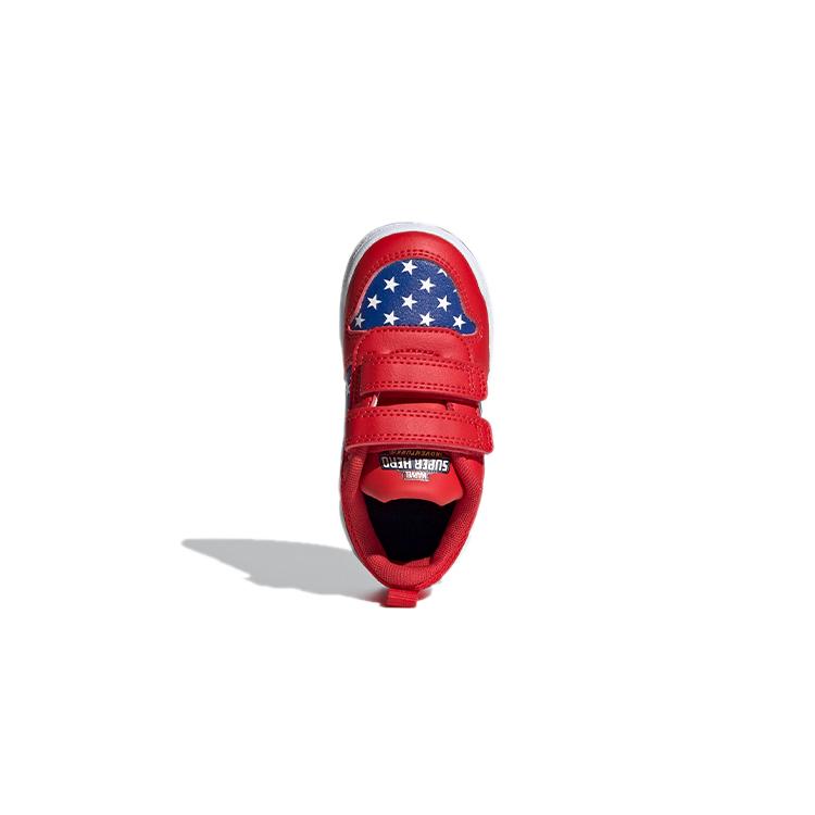 Adidas Neo Tensaur Comfortable Abrasion Resistant Low top Toddler Shoes Red Blue Infant And Toddler FY9193