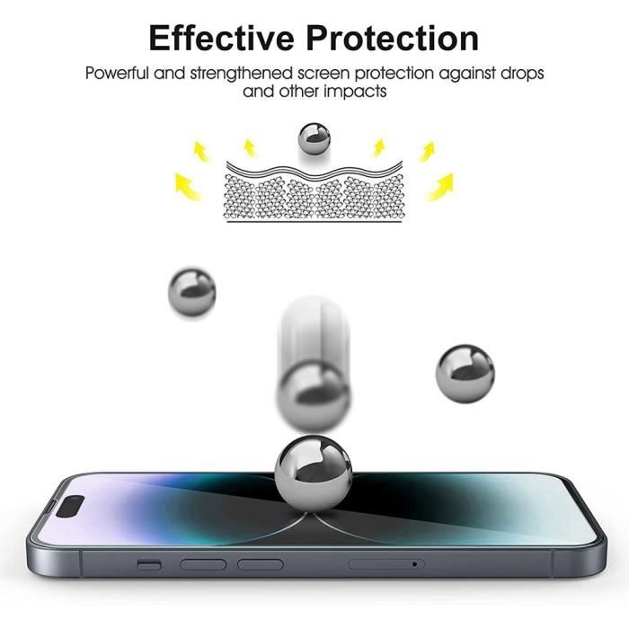 Pack-3 Verre Trempé pour iPhone 14 Pro Max (6,7") Protection d'écran 9H Antichoc