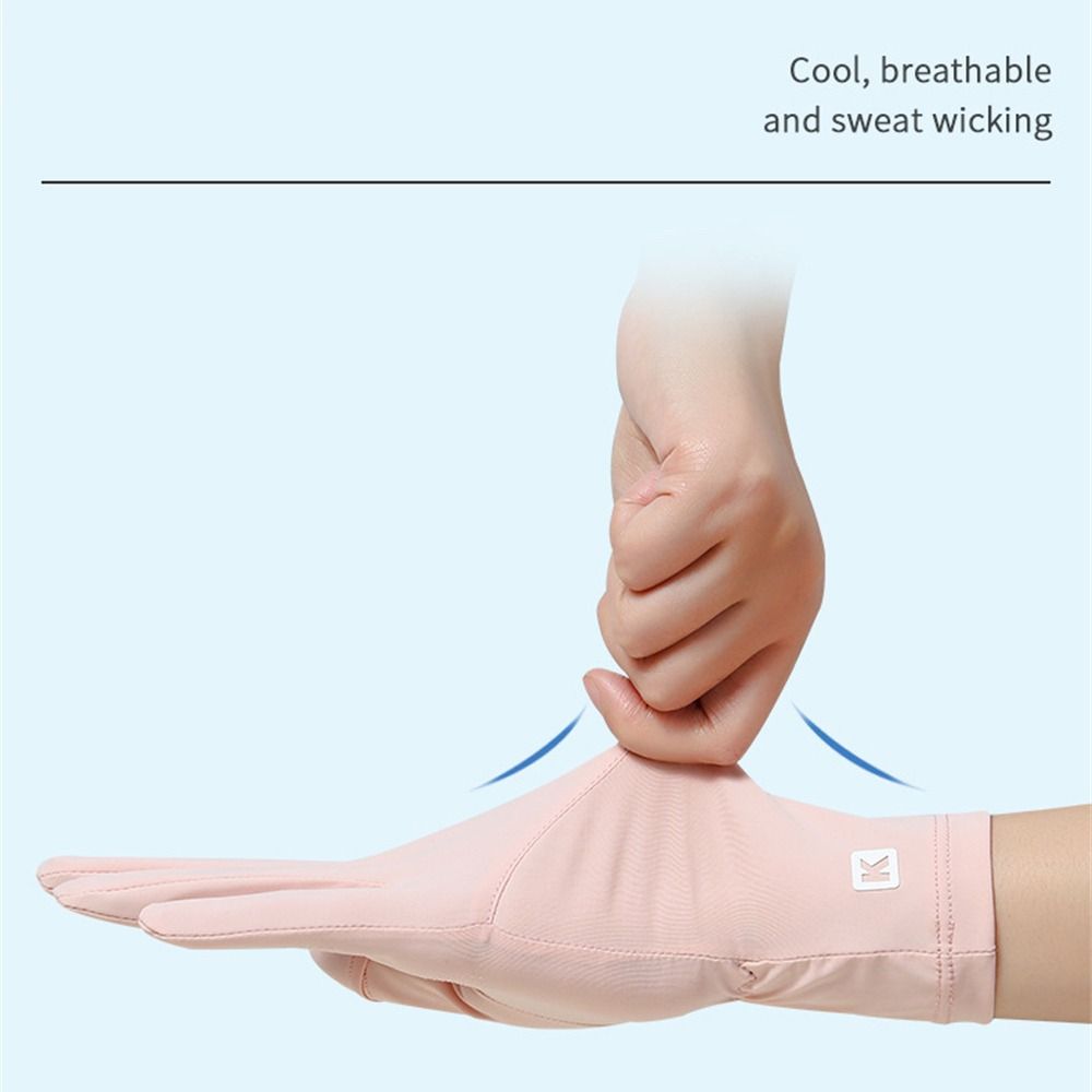 Thin Sun Protection Gloves Elastic Cycling Driving Gloves Fashion Sunscreen Gloves  Running Sports
