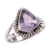 Natural Pink Amethyst Gemstone Handmade 925 Solid Silver Jewelry Ring S.5.5 L8k53