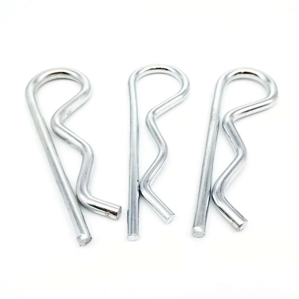 100 Pcs Stainless Steel Car Body Shell Clips Fixed Car Parts Spring R Type Cotter Pin Bolt 1/1.2/1.6/1.8/2mm Wave Circlip