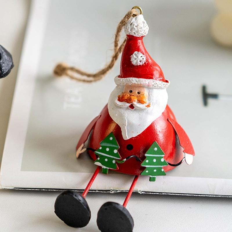 Christmas Decorative Hangers Santa Reindeer Figures With Detailed Design For Tree Window Shelf Decoration