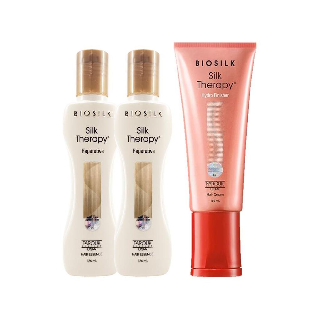 Silk Therapy Argan Oil Hair Essence 126 x 2 + Finisher Cream 150 Silk Therapy Reparative 126 2+ Cream 150