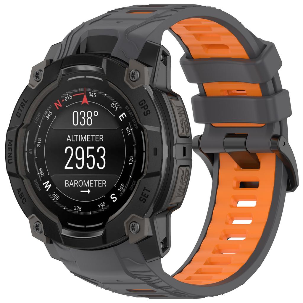 Dvoubarevný silikonový řemínek Pro Garmin Instinct 3 50mm 45mm Oficiální pohodlný náramek Pro Garmin Instinct 3 45mm 50mm pásek