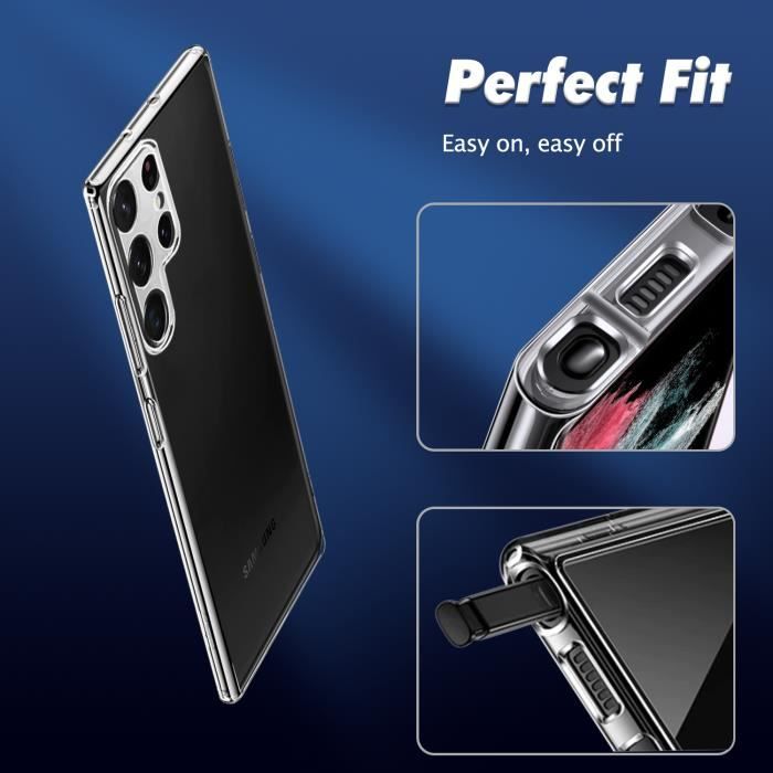 Coque pour Samsung S22 ULTRA - Silicone Intégrale Transparent 2 Parties Avant Arrière
