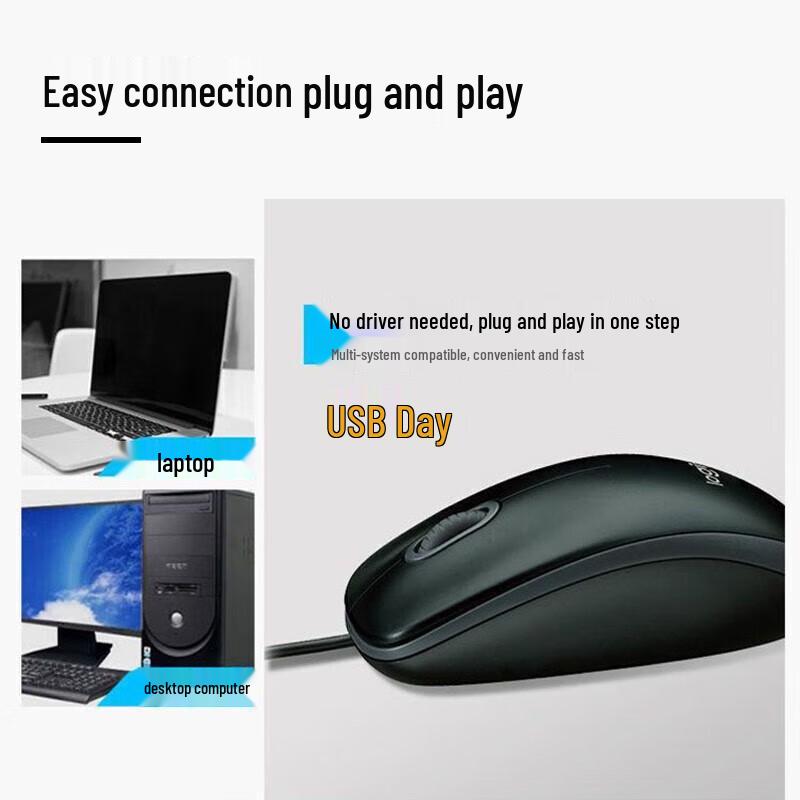 Logitech M91P Wired Office Mouse
