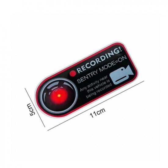 1Pc Window Sticker Safety Warning Decal For Car Sentry Mode Recorder Accessories