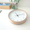 KATOMOKU plywood clock 22 Light Blue km-121LBRC Wall Clock, Continuous Second Hand, Diameter 25.2cm (Radio-controlled clock)