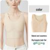 Damen Brustbinde Tanktop - Anti-Nippel, Minimiert Große Brüste, Stoßfest für Sport, Reißverschluss-Stil, Dünn, Brustwickel.