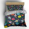 Colorful Floral Skull Pattern Bedding Duvet Cover Set Duvet Cover Pillowcases (1 * Duvet Cover 2 * Pillowcases, Without Duvet Insert)