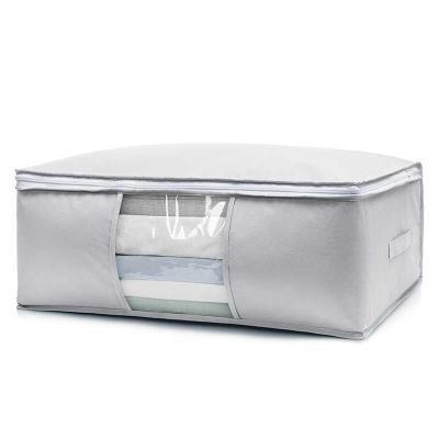 

Extra Large Foldable Storage Bags for Clothes And Comforters Moving And Packing Solution with Carry Handles Organizer M серый