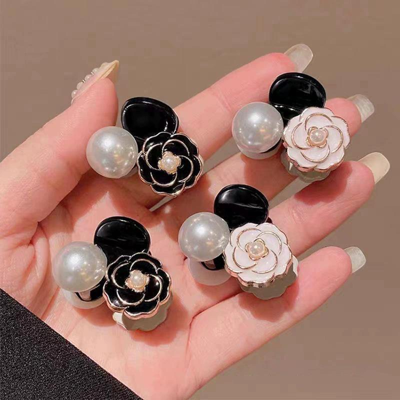2025 Camellia Pearl Mini Small Grab Clip Bangs Broken Hair Clip Princess Head Hairpin Headgear