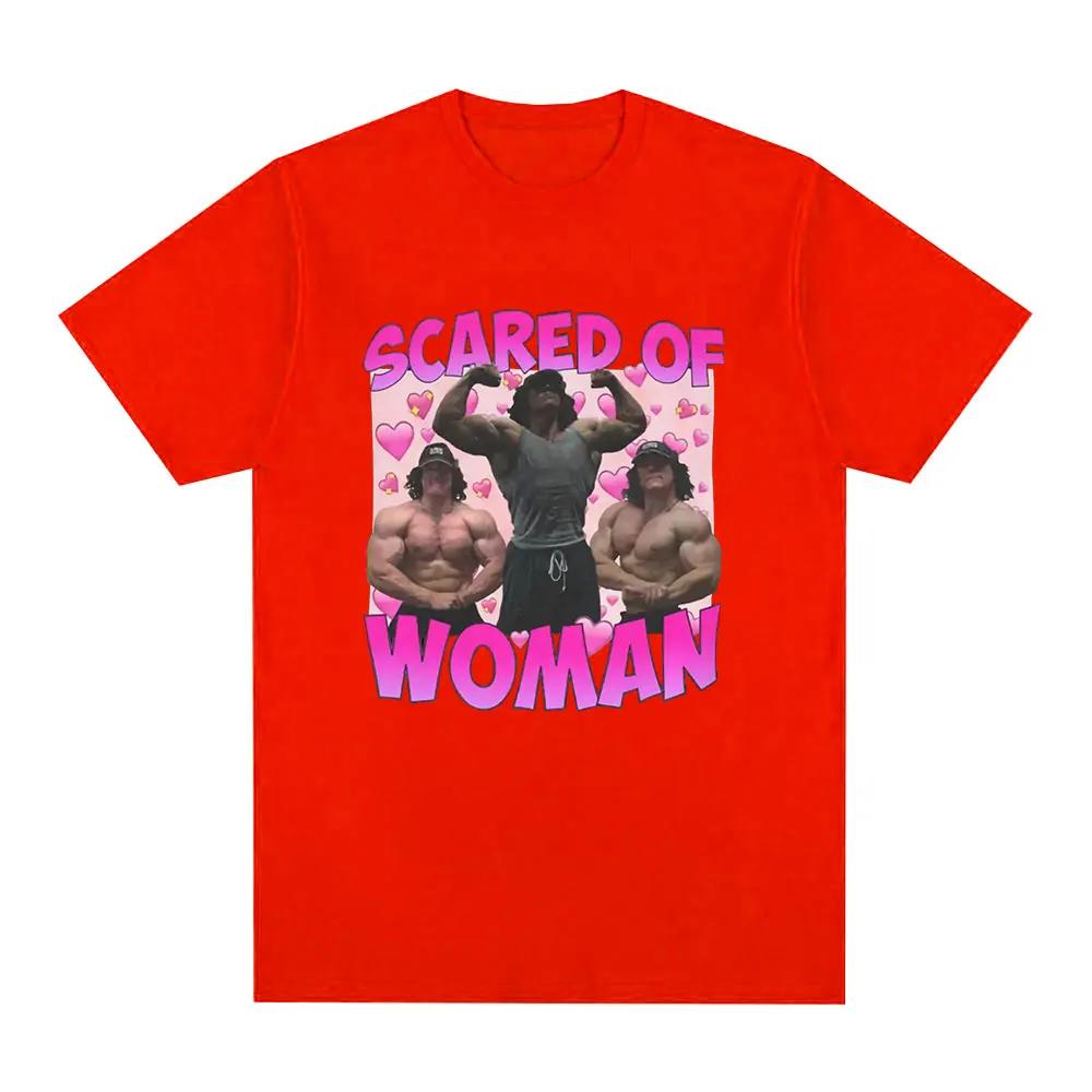 Sam Sulek Angst vor Frau T-Shirt Humor Fitnessstudio Fitnessliebhaber Grafik-T-Shirts Männer Frauen 100% Baumwolle Lässiges Sommer-T-Shirt