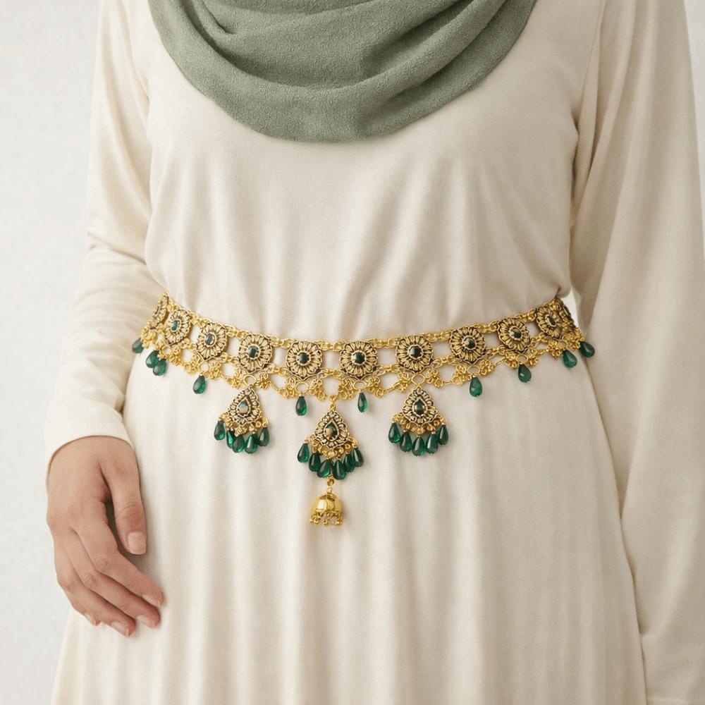Bell Pendant Tassel Belly Chain Beads Body Chain Versatile Ethnic Style Belt  Dress Ornament
