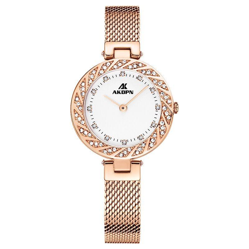 Top Brand Fashion Diamond Mesh Belt Women's Watch Light Luxury Quartz Wristwatch Waterproof Starry Sky Flow Diamond Exquisite Women's Watch