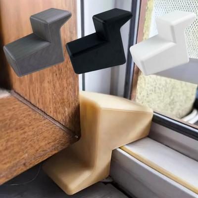 New Multi-Functional Anti-Slip Door Stopper,Window Wedge,Plastic Door Stop Block Track Fixer Windproof for Windows/Balcony Doors