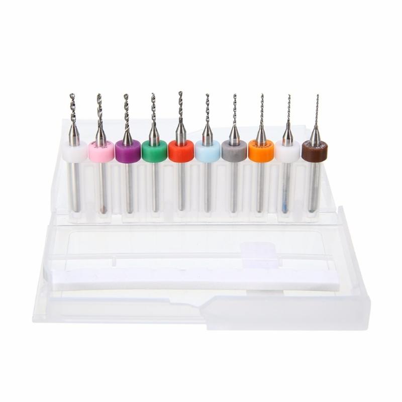 Pack of 10 Small Size Drill Bits Set Designs for Electronics Repair Model Crafting and Precise Work in Tight Spaces