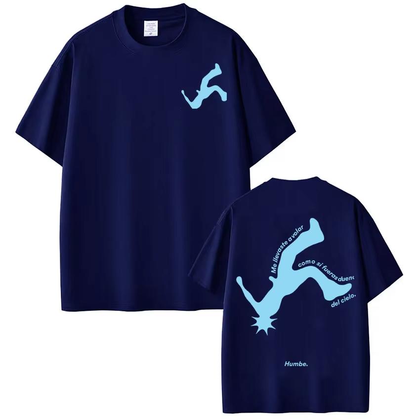 Dueno Del Cielo Tour 2026 Sänger Humbe Druck T-Shirts Herren Damen Kurzarm reine Baumwolle Hiphop T-Shirt Komfort Lässige T-Shirts
