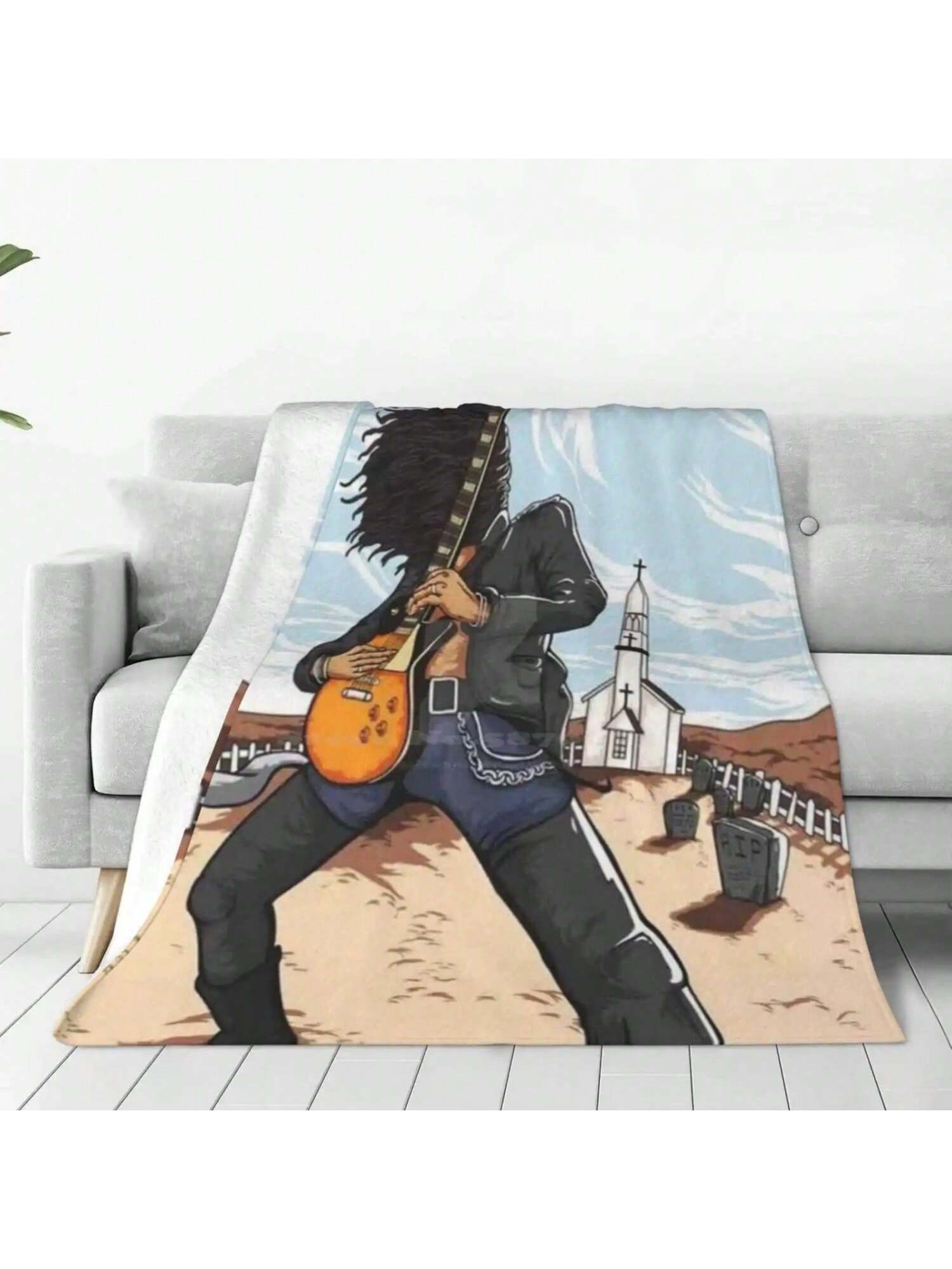 On Fire For Home Sofa Bed Camping Car Plane Travel Portable Blanket Slash Shop Slash Music Slash Trending Slash  Slash 75X95CM