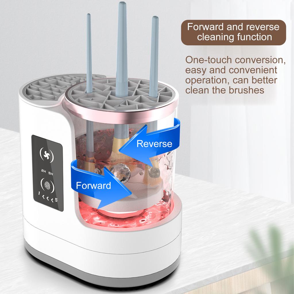 Electric Makeup Brush Cleaner Machine Automatic Cosmetic Brush Cleaning Device for All Sizes of Beau