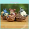 Cute Cartoon Totoro Cat Coal Ball Walnut Mini Model For Home Decor And Gift Giving