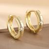925 Sterling Silver Round Zircon Hoop Earrings For Women Simple Geometric Circle Earrings Party Wedding Jewelry Gifts