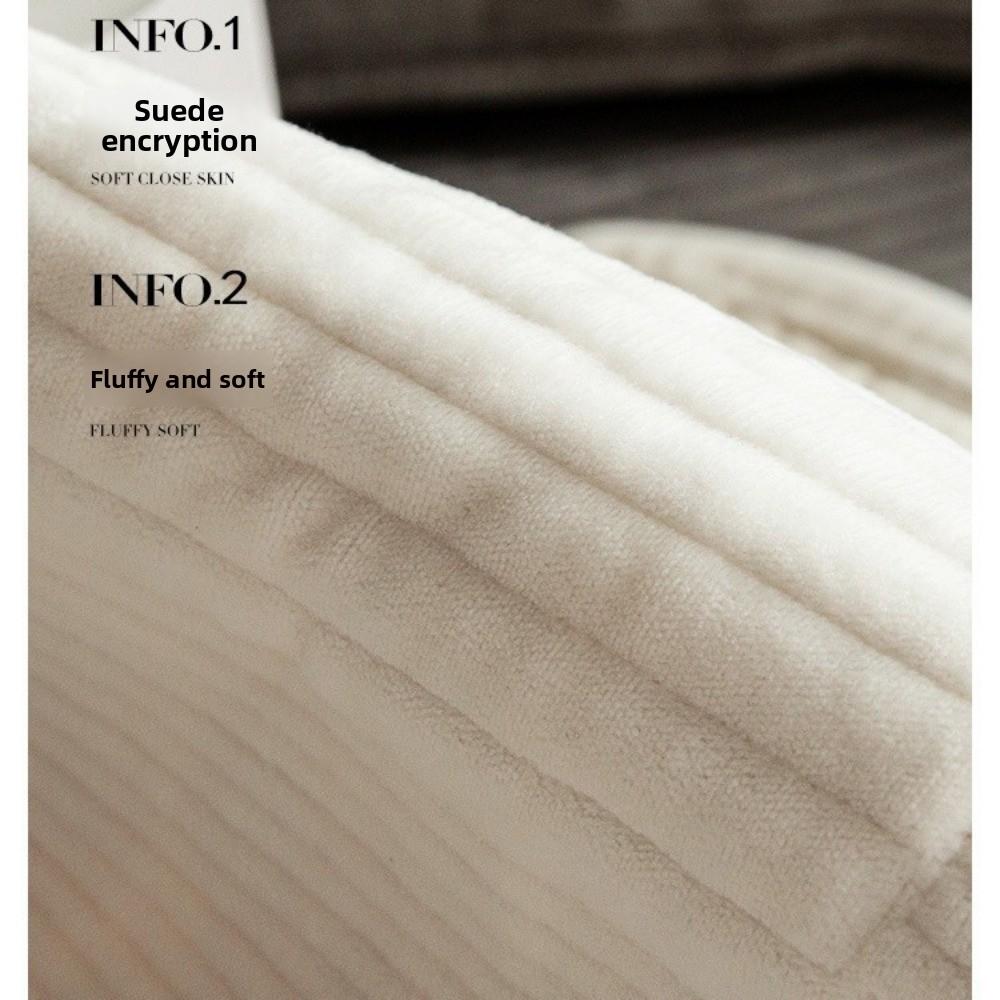 Modern Minimalist Cream White Thickened Non Slip Couch Cover 3 Seater Sofa Pad All Season Home Decor