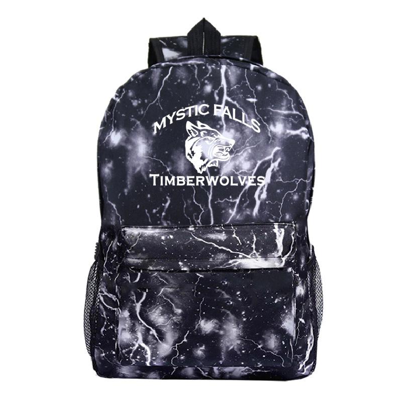 Vampire Diaries Peripheral Elementary and Secondary School Bags Grades 3-6 Casual Backpacks