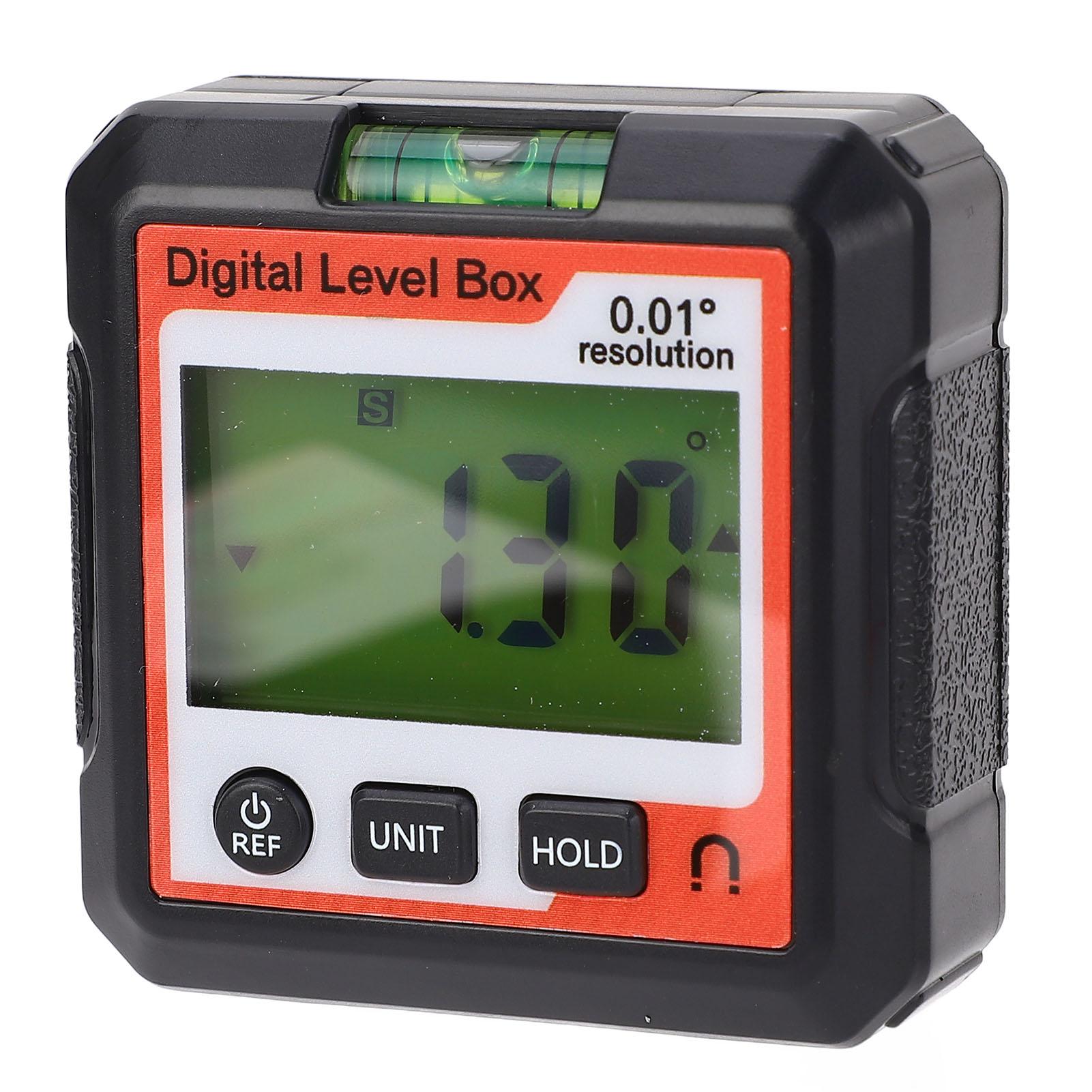 

Цифровой угломер Диапазон 4x90 градусов Цифровой уровень Угломер с магнитной основой Оранжевый и