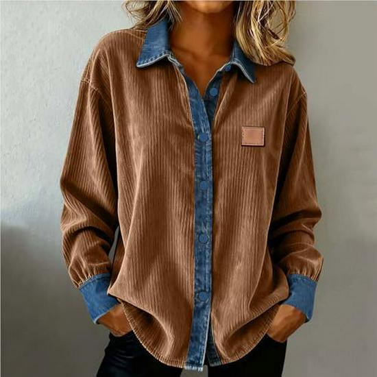 2026 Vår/Höst Unik 3D-rutmönstrad Långärmad Skjorta för Kvinnor - Europeisk & Amerikansk Stil