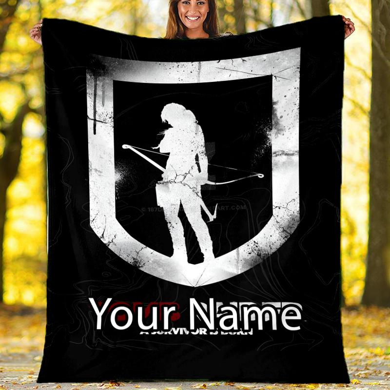 Custom Name Tomb Raider Theme Printed Blanket - Perfect for Couch, Bed, Travel & Outdoor Use | Machine Washable, Cozy & Durable.