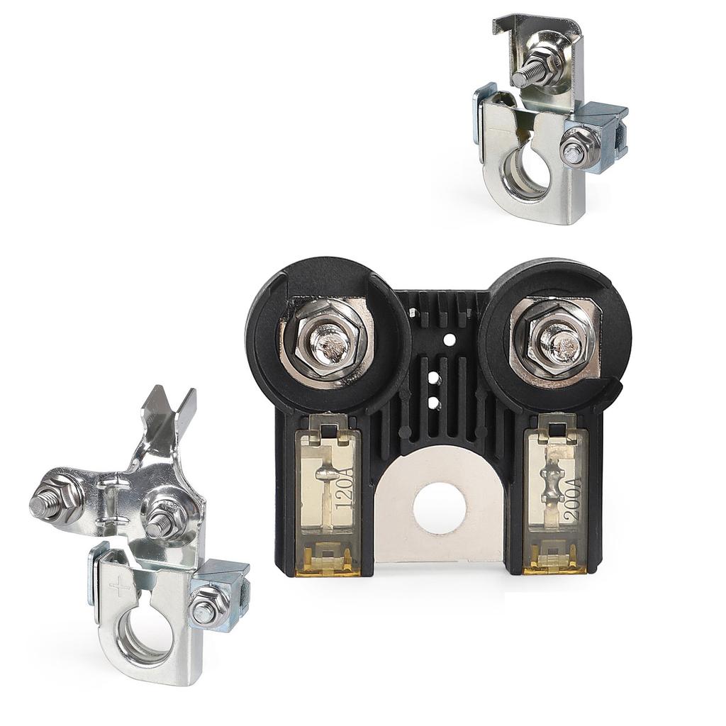 Complete Battery Terminals & Fuses set Easy Installation Battery Terminals Clamps & Fuses Replaces AE5Z14526BA for Vehi
