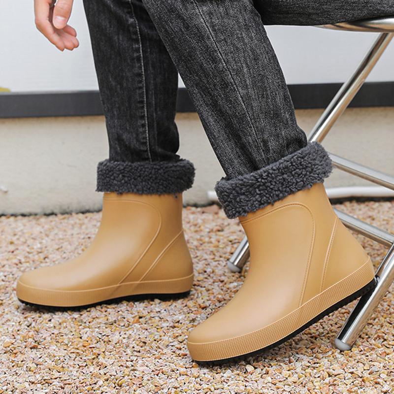 Fashion Fashion Men's Rain Boots Chef Shoes Fishing Shoes Casual Waterproof Comfortable Large Size Non-slip Strong Wear-resistant Trend