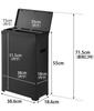 Yamazaki Slim Trash Can with Set of x x H55cm 1527 Lid, Side-Opening, 2, Black, W18.6 D38.6 (per can), Tower, Slim, Sorting,
