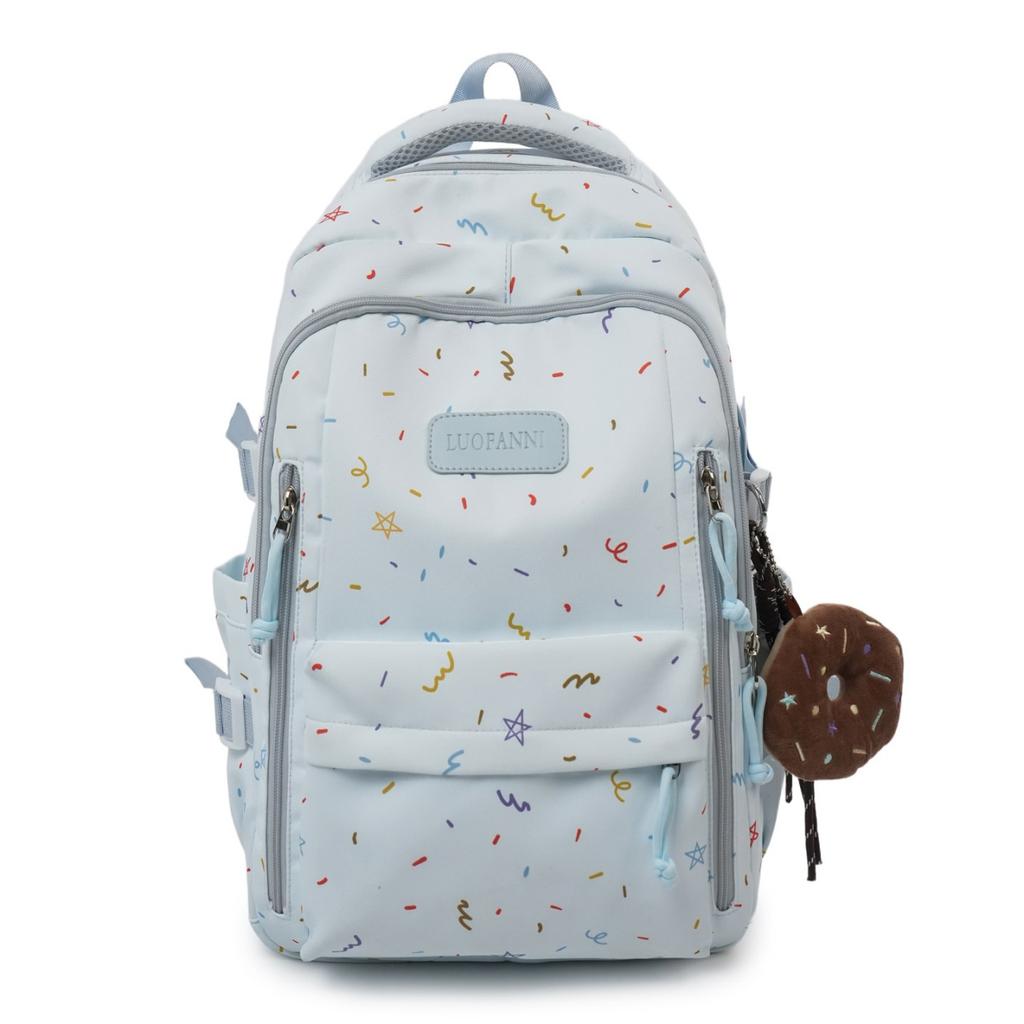 Schoolbag: Korean style fresh school bag, Japanese-style princess versatile cute star print backpack, backpack for middle and high school classes