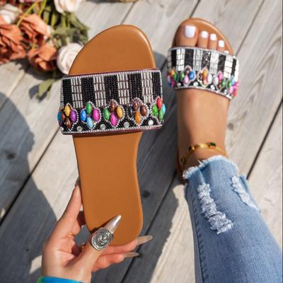 Mode Damen Leichte Mode Lässige Hausschuhe Damen Neue Flache Strandsandalen Outdoor Luxus Designer Hausschuhe Große Größe Pantoletten Damen