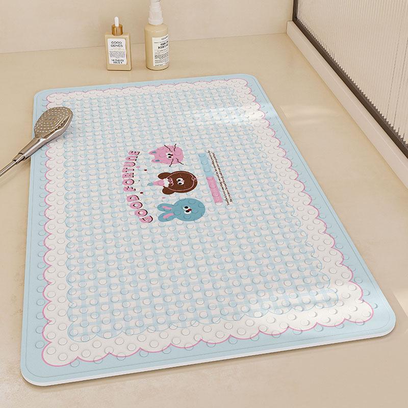 Cartoon Bathroom Bathing Anti-slip Foot Mat for Elderly People Against Falling Floor Mat Bathroom Suction Cup Waterproof Carpet Can Be Scrubbed