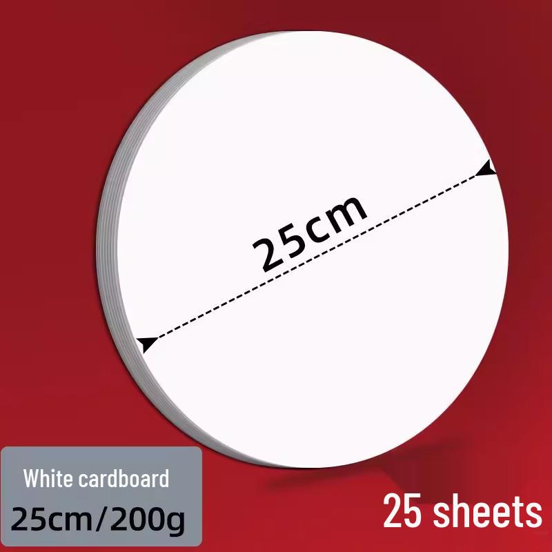 Double-Sided Black & White Round Kraft Drawing Paper.