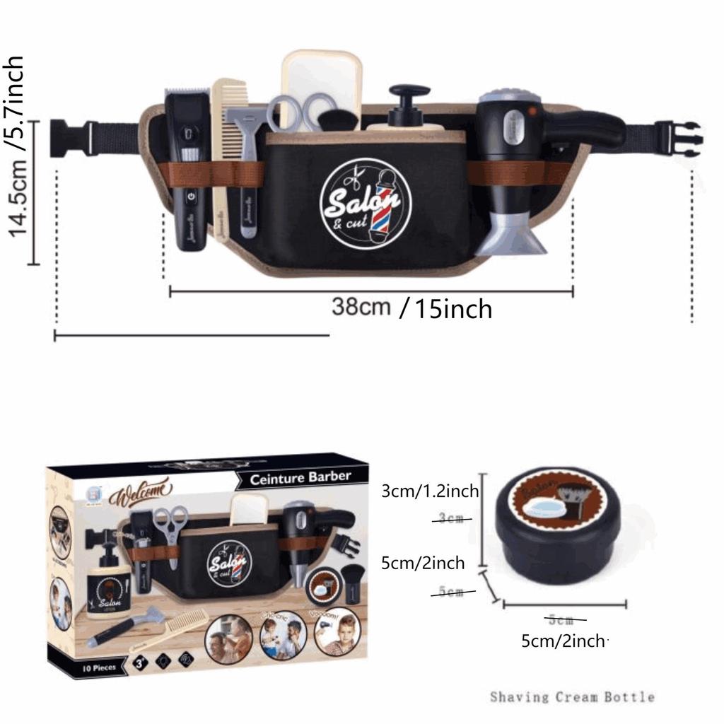 Barber Play Set: Hairdressing and Science Education for Kids - Multifunctional Stylist Simulation Toys