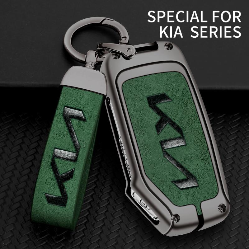 Fashion 3Buttons Car Key Case Cover Leather Shell Fob For KIA Sportage R GT Stinger Sorento Ceed CeratoForte Niro Soul Telluride