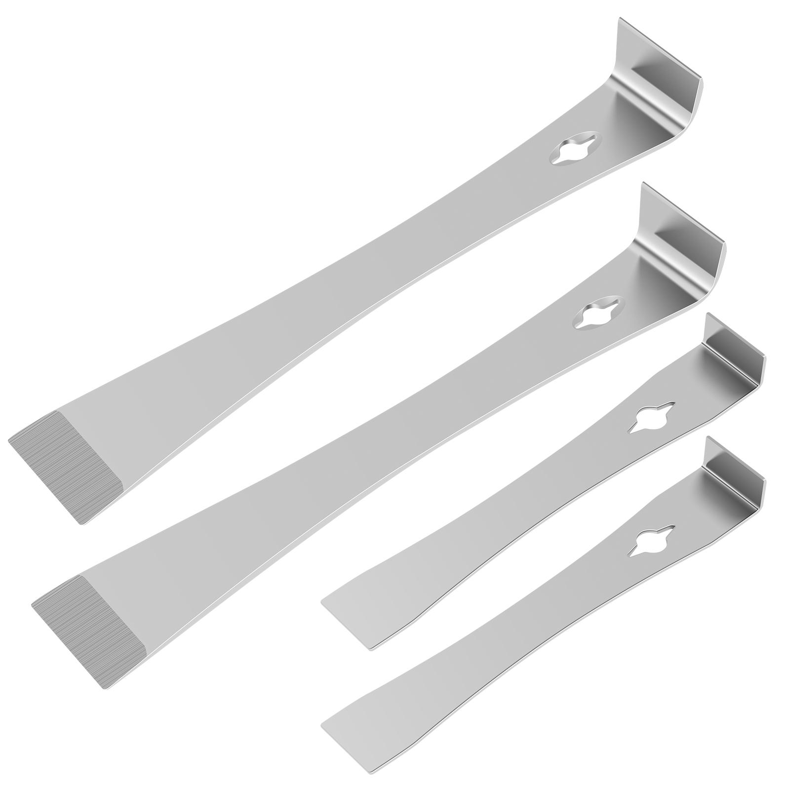 

4Pcs Pry Bar Scraper Set Multifunctional Trim Puller Stainless Steel Crowbar Tool for Kitchen Remodel Scraping Pulling Lifting
