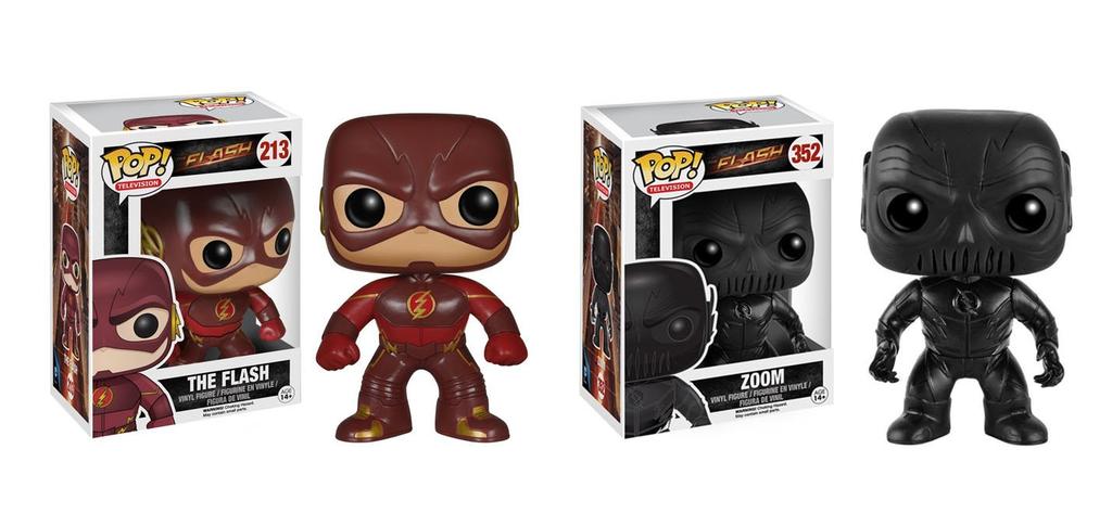 Funko POP Television The Flash and Zoom Toy Action Figures 2 Piece BUNDLE by DC Comics Flash -