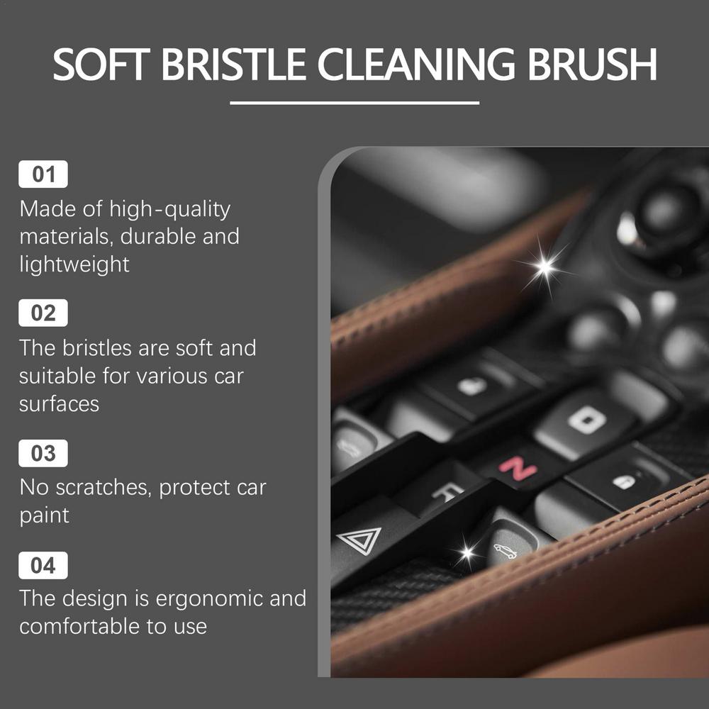 Car Brush Interior Car Dust Brush Car Detailing Brush 6X Soft Bristles Car Dusting Brush Cleaning Tools For Interior Dashboard