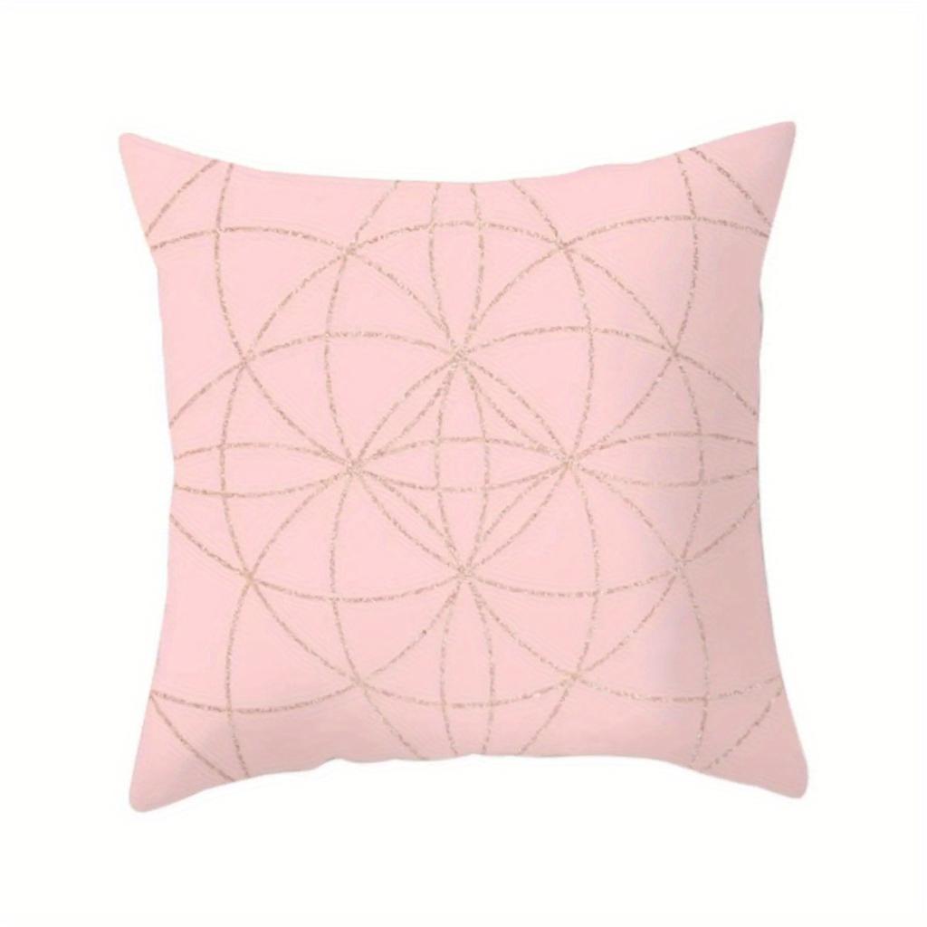Home Decor Rose & Mandala Geometric Pink Cushion Covers Pattern Cushion Cover Suitable For Sofa Bedroom Car Pillow Cover