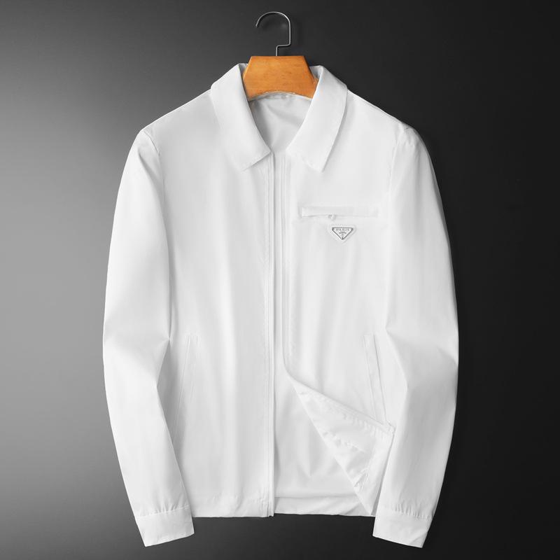 European Lapel Men s Spring/Autumn Casual Business Jacket - Korean Style Slim Fit with Trendy Triangle Logo L белый