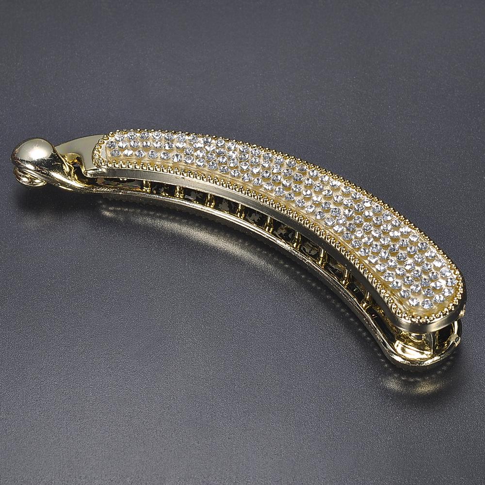 Shining Rhinestone Women Girls Hairpins Banana Barrettes Clip Korean Style for Elegant Female  Hair Clip Hair Accessories