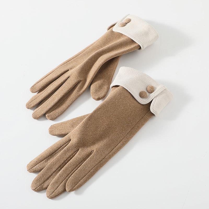 Warm gloves women winter winter outdoor sports cycling thickened touch screen windproof and cold proof